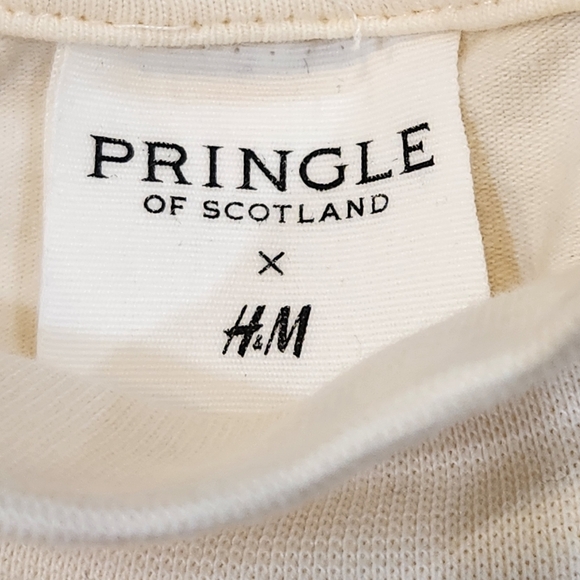 Pringle of Scotland X H&M Cropped Mock turtleneck T-Shirt Size XL - Picture 4 of 4